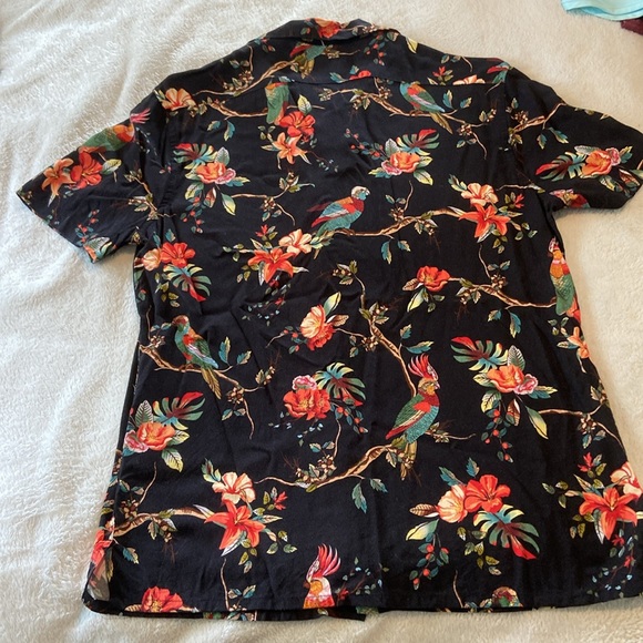 Tropical Print Button Down Shirt - Picture 3 of 5